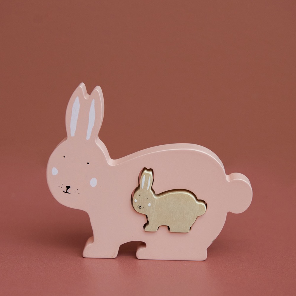 Wooden baby puzzle - Mrs. Rabbit
